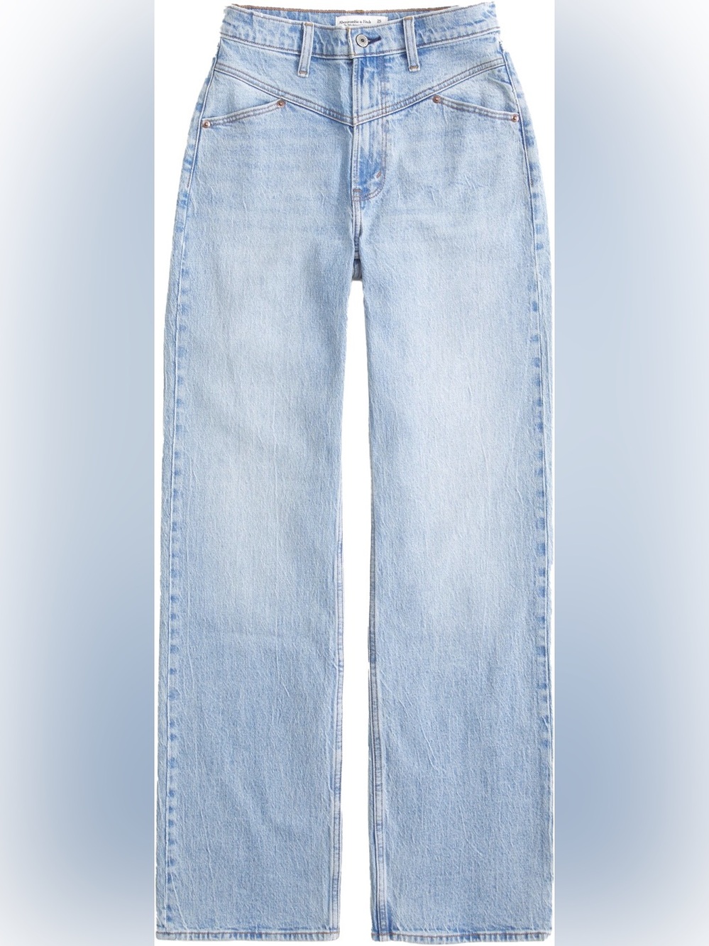 LONG - Abercrombie & Fitch Light Blue Wide Leg Jeans